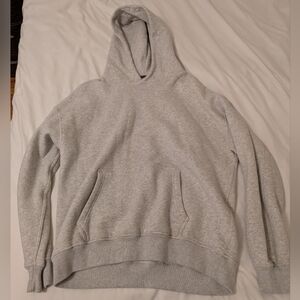 Abercrombie and Fitch Essential Popover Hoodie in Light Grey